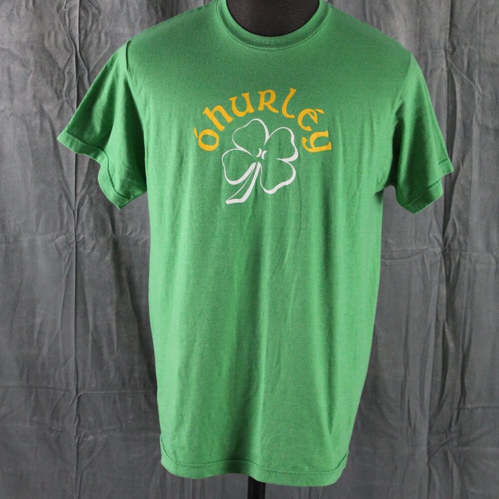 Retro Skateboard Shirt - O Hurley Shamrock - Men's Large